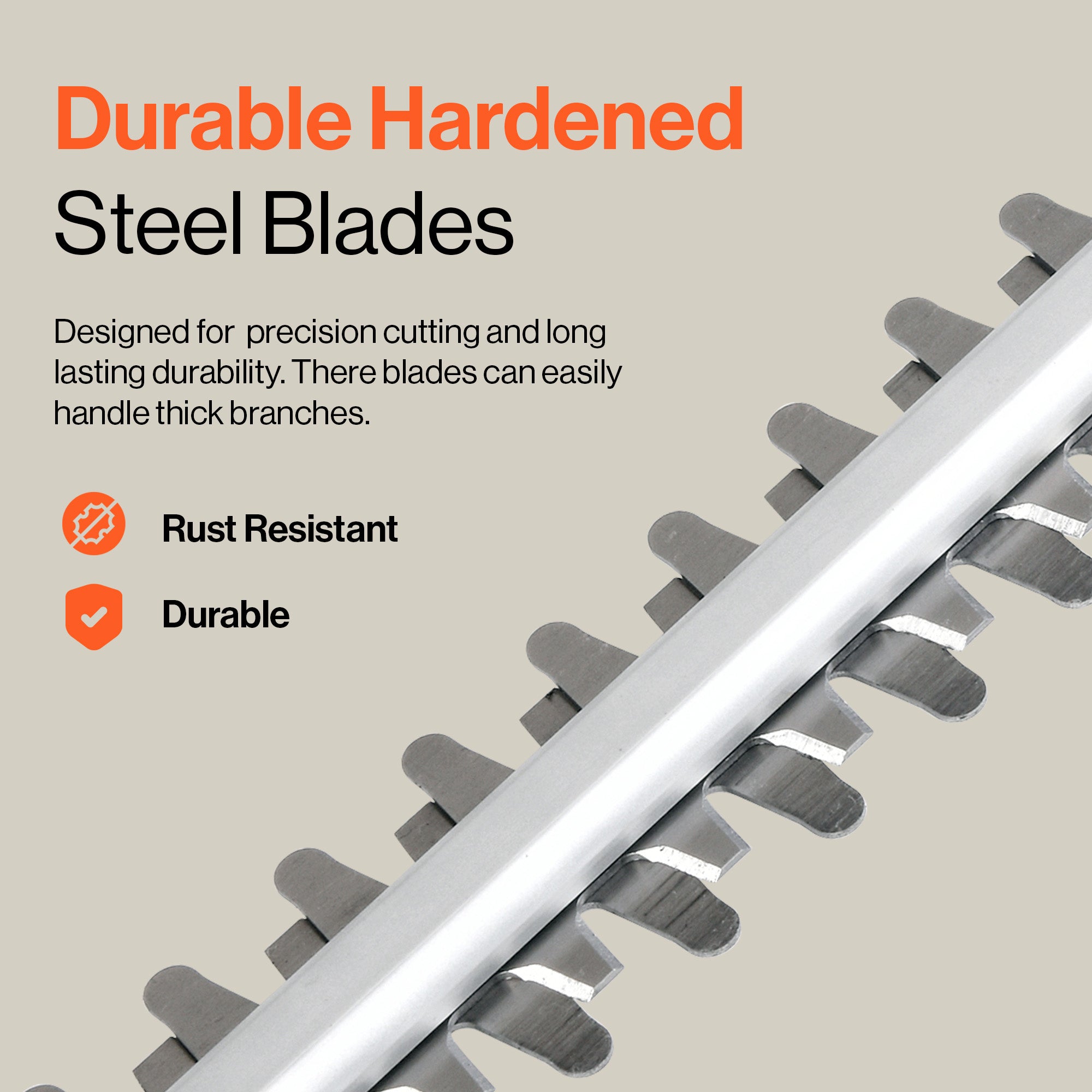 SuperHandy Hedge Trimmer 600W- Electric Lightweight Hedge Cutter, Corded Garden Cutting & Trimming Hedge – 10m Cable, 51cm Blade, Electric Brake for Safety