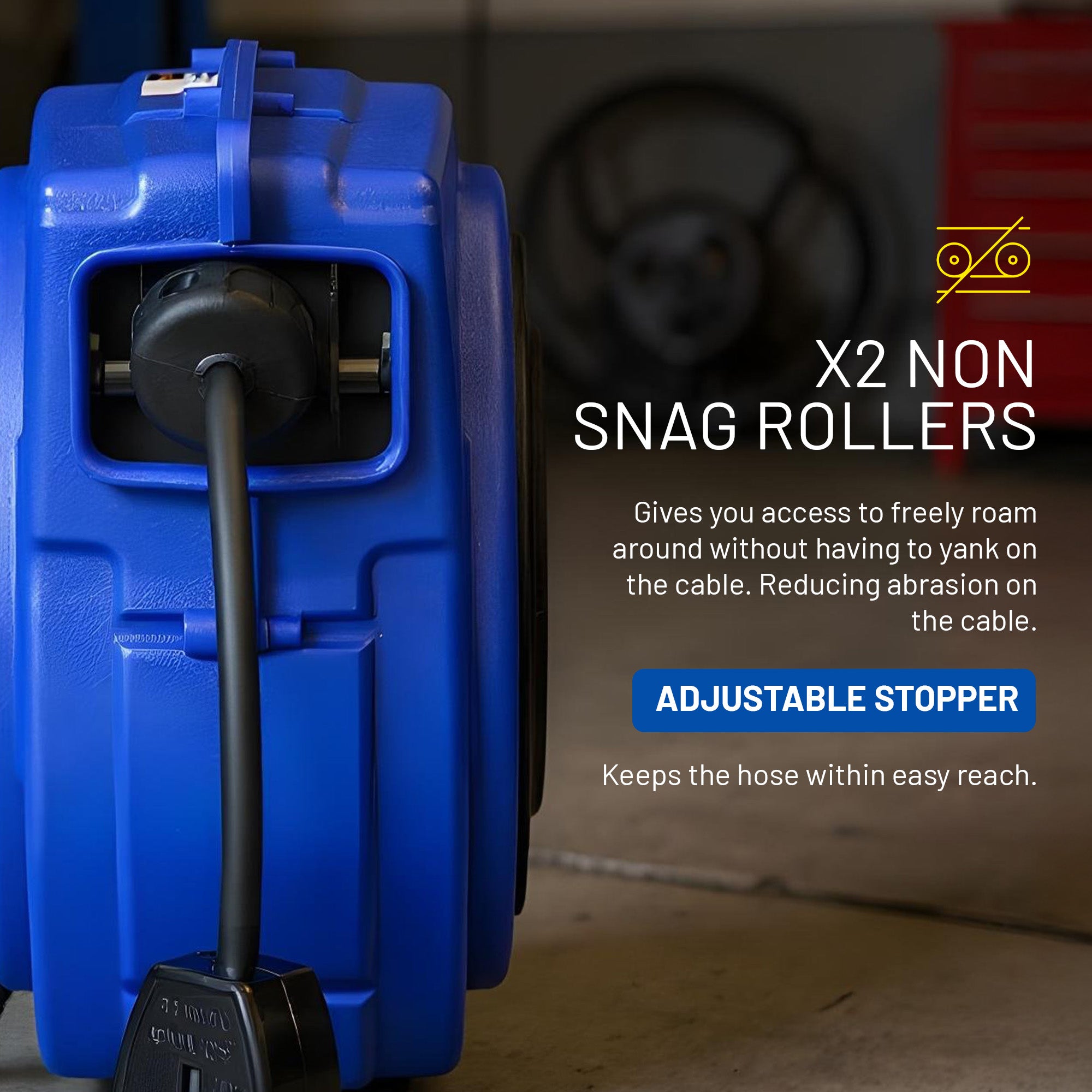 Goodyear Heavy Duty Extension Cable Reel: Retractable 15m x 3G1.5mm2 H07RN-F, UK Plug Type 230V AC, 8.6A 1000W Wound/2000W Unwound