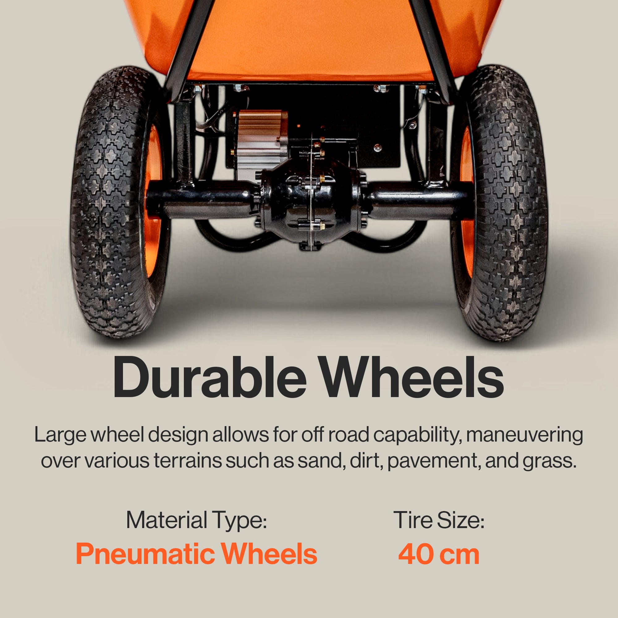 SuperHandy Electric Wheelbarrow – 48V Li-Ion Battery, 150kg Capacity, 85L Steel Powder Coated Tub, Material & Debris Hauler Utility Cart