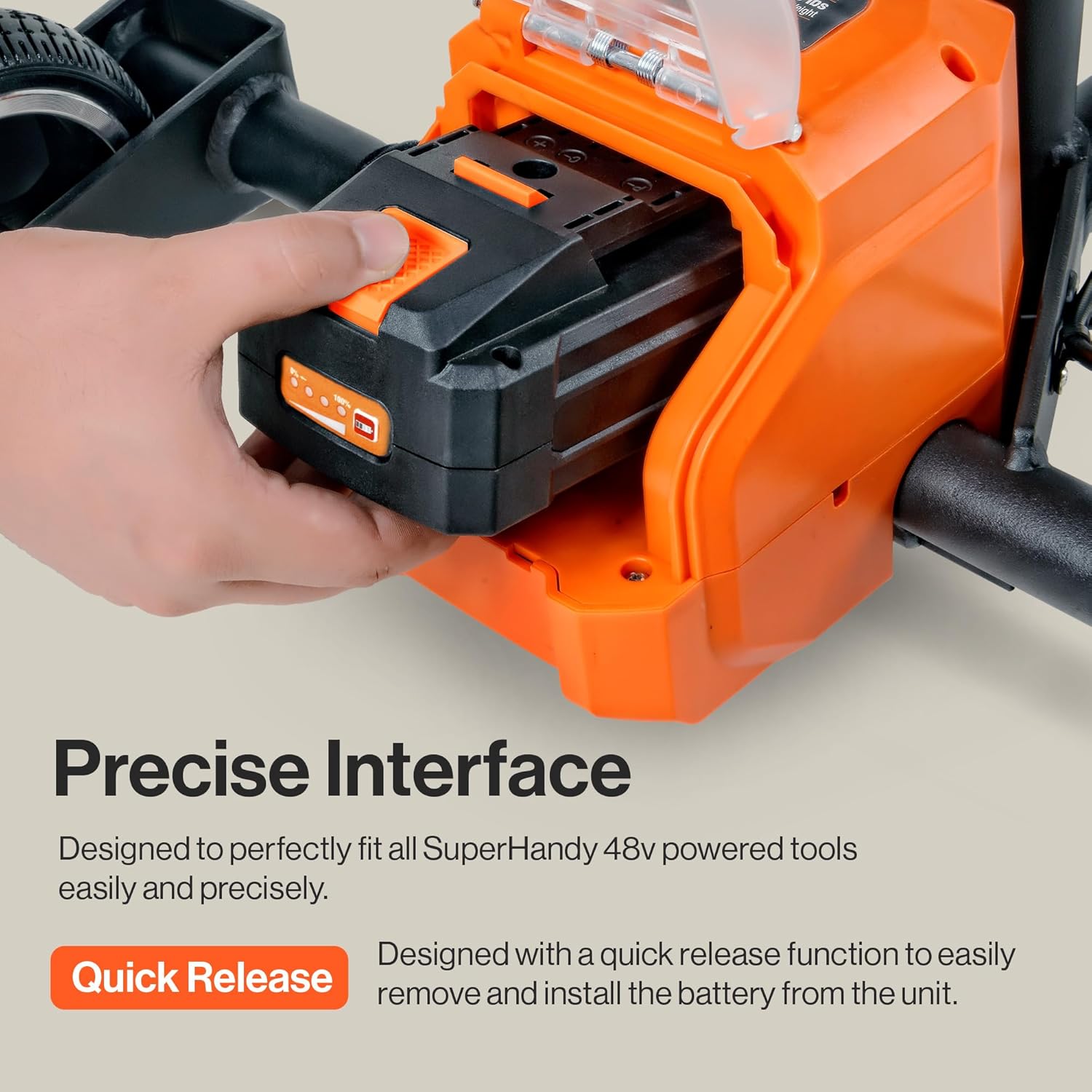 SuperHandy 48V DC Lithium-Ion Rechargeable Battery 2Ah - 88.8 Watt Hours for Scooters and Augers