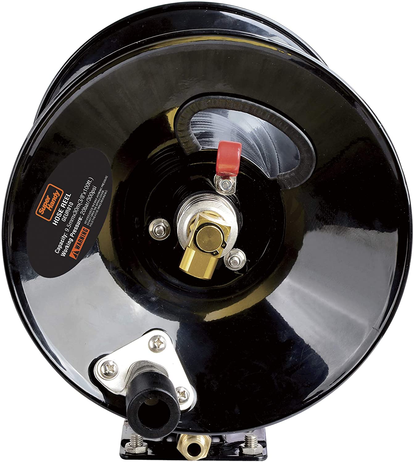 SuperHandy Air Hose Hand Crank Reel 3/8" Inch x 30m - Great Circle UK