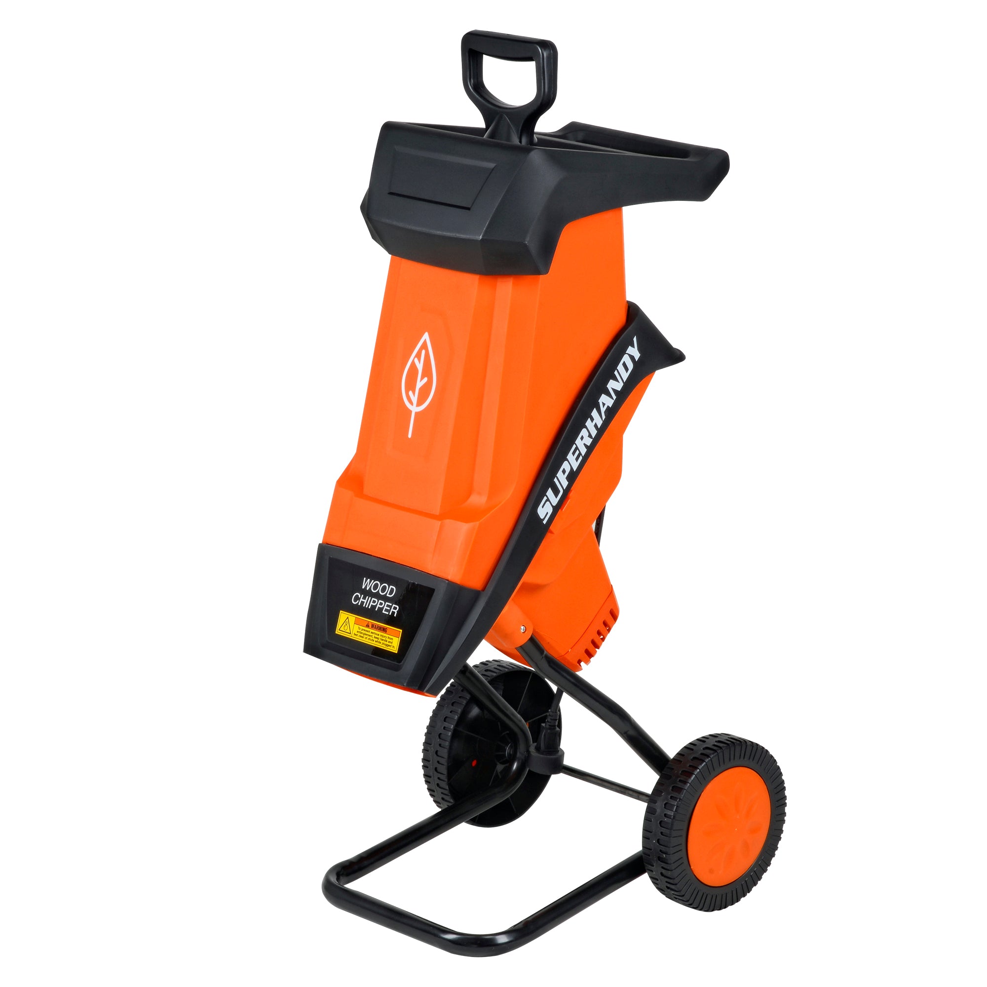 SuperHandy Electric Wood Chipper Shredder Mulcher Portable Polypropylene Body PRO 17:1 Reduction 2400W 230V 1.5" (39mm) Max Capacity w/(2) Dual Edge Blades
