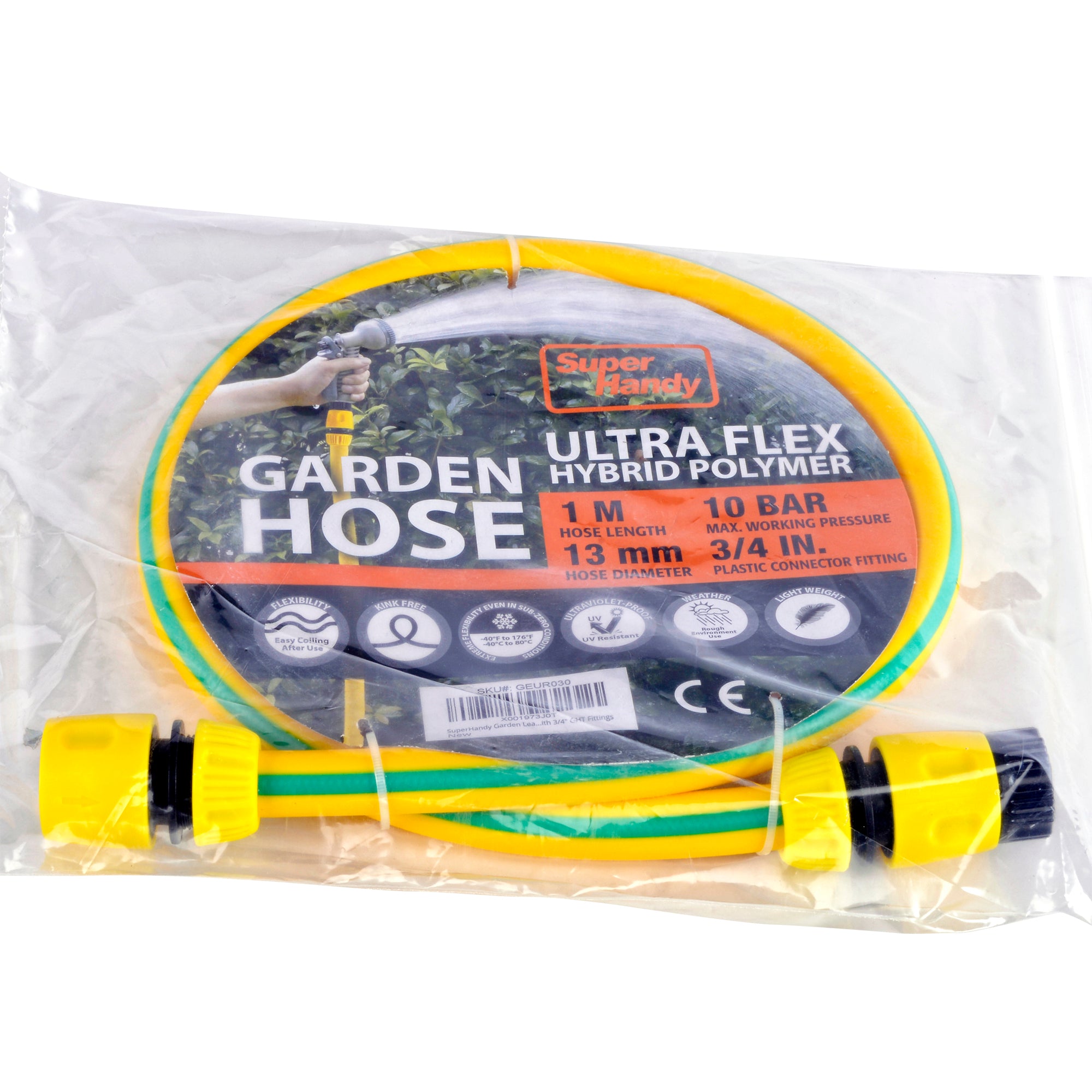 SuperHandy Garden Water Hose 13mm(1/2") x 0.9m(3' ft)