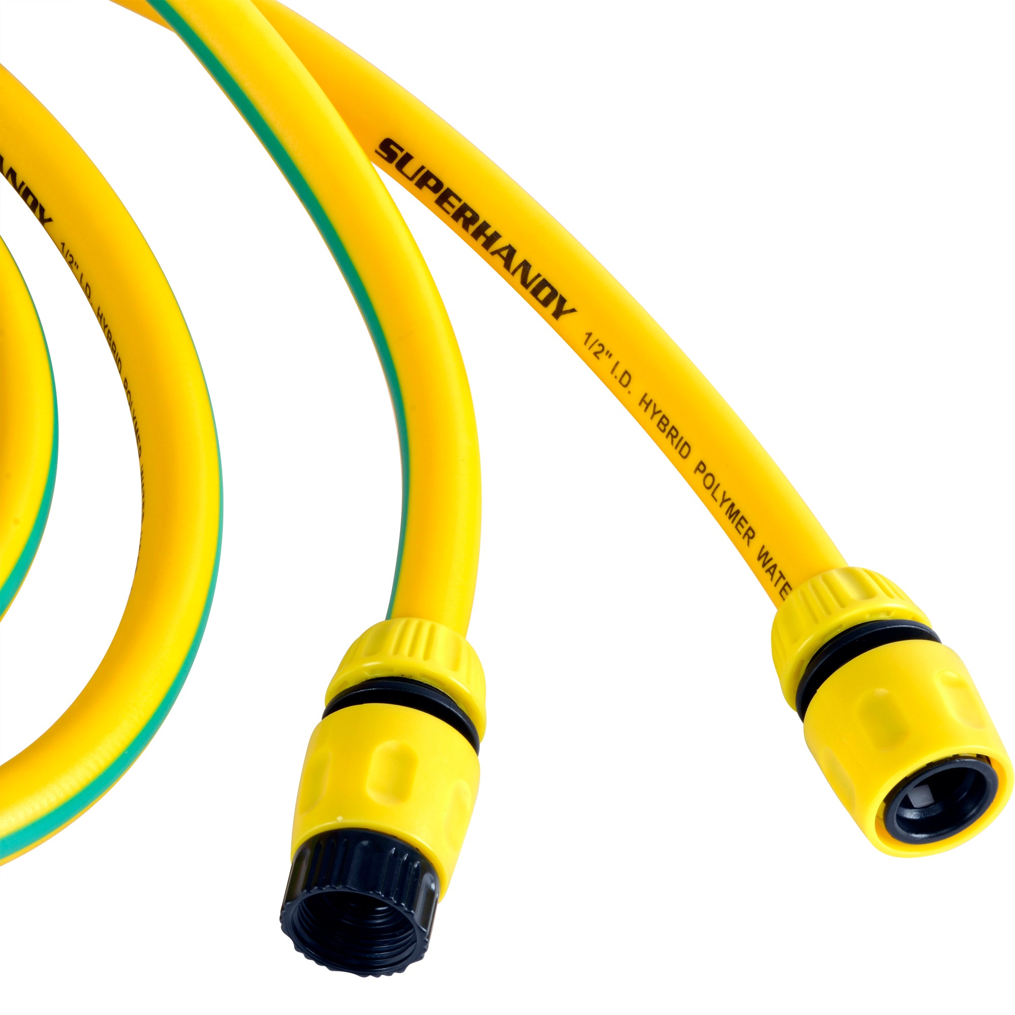 SuperHandy Garden Water Hose 13mm x 15m Heavy Duty Commercial Grade Ultra Flex Hybrid Polymer Hose, Max Pressure 150 PSI/10 BAR with 3/4" Plastic Connector