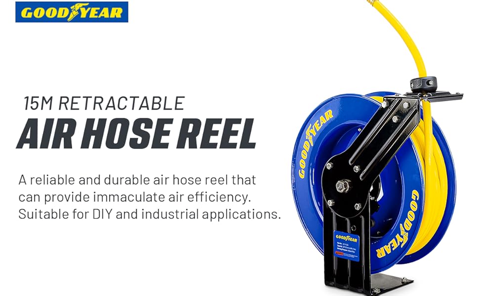 What to look for in a retractable air hose reel with 20BAR SBR rubber hose
