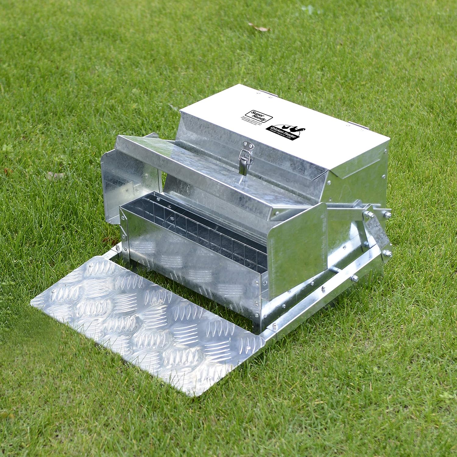 Superhandy Chicken Feeder Automatic 9kg Trough Feeds 6-12 Poultry Fowl