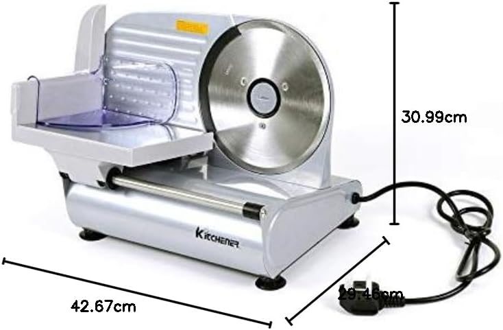 Kitchener 7.5-inch (19 cm) Electric Meat Deli Cheese Food Slicer, Removable Stainless Steel Blade, 150W