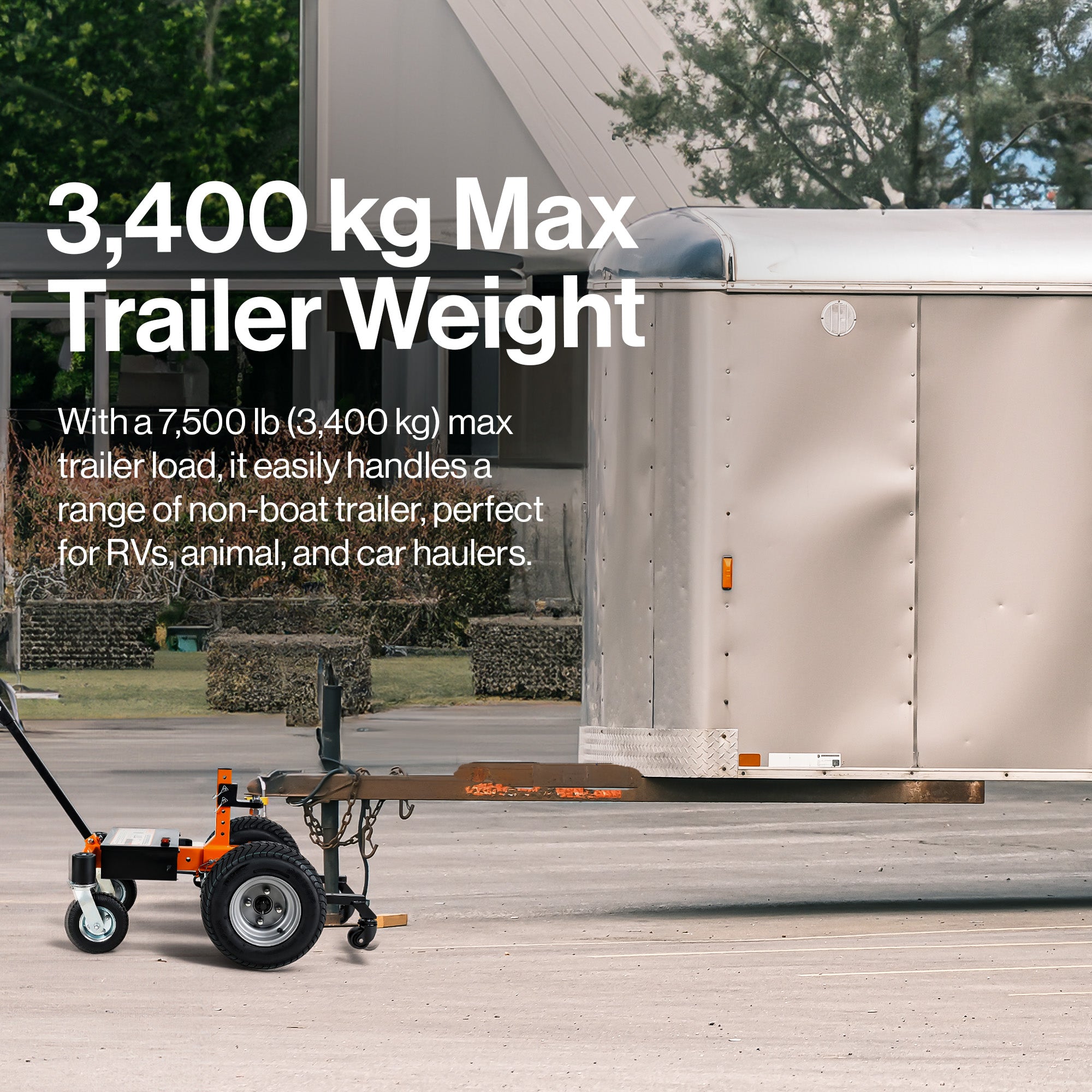 SuperHandy Electric Trailer Dolly Super-Duty 7500lbs Max Trailer Weight, 5500lbs for Boats, 1100lbs Tongue Weight, All-Terrain Wheels Ideal for RVs, Toy Haulers, Car Trailers, and Campers