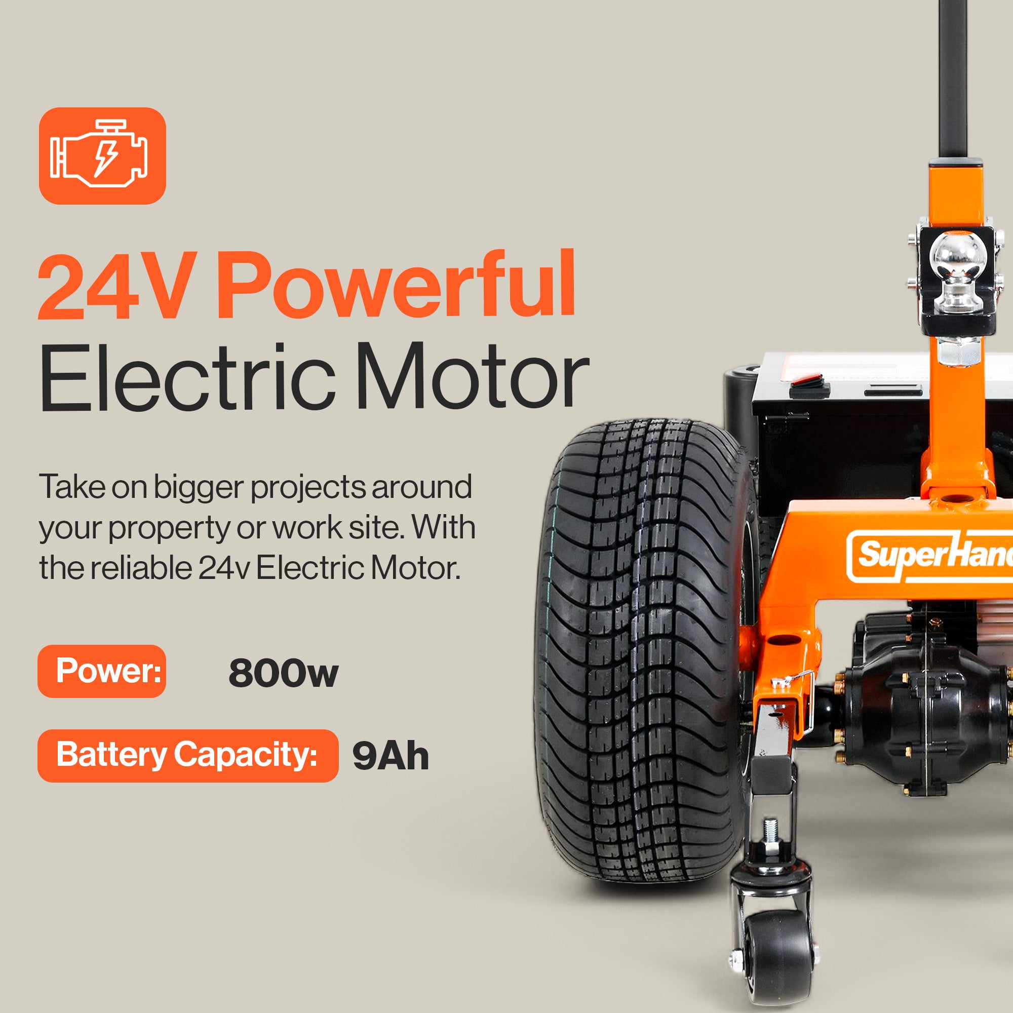SuperHandy Electric Trailer Dolly Super-Duty 7500lbs Max Trailer Weight, 5500lbs for Boats, 1100lbs Tongue Weight, All-Terrain Wheels Ideal for RVs, Toy Haulers, Car Trailers, and Campers