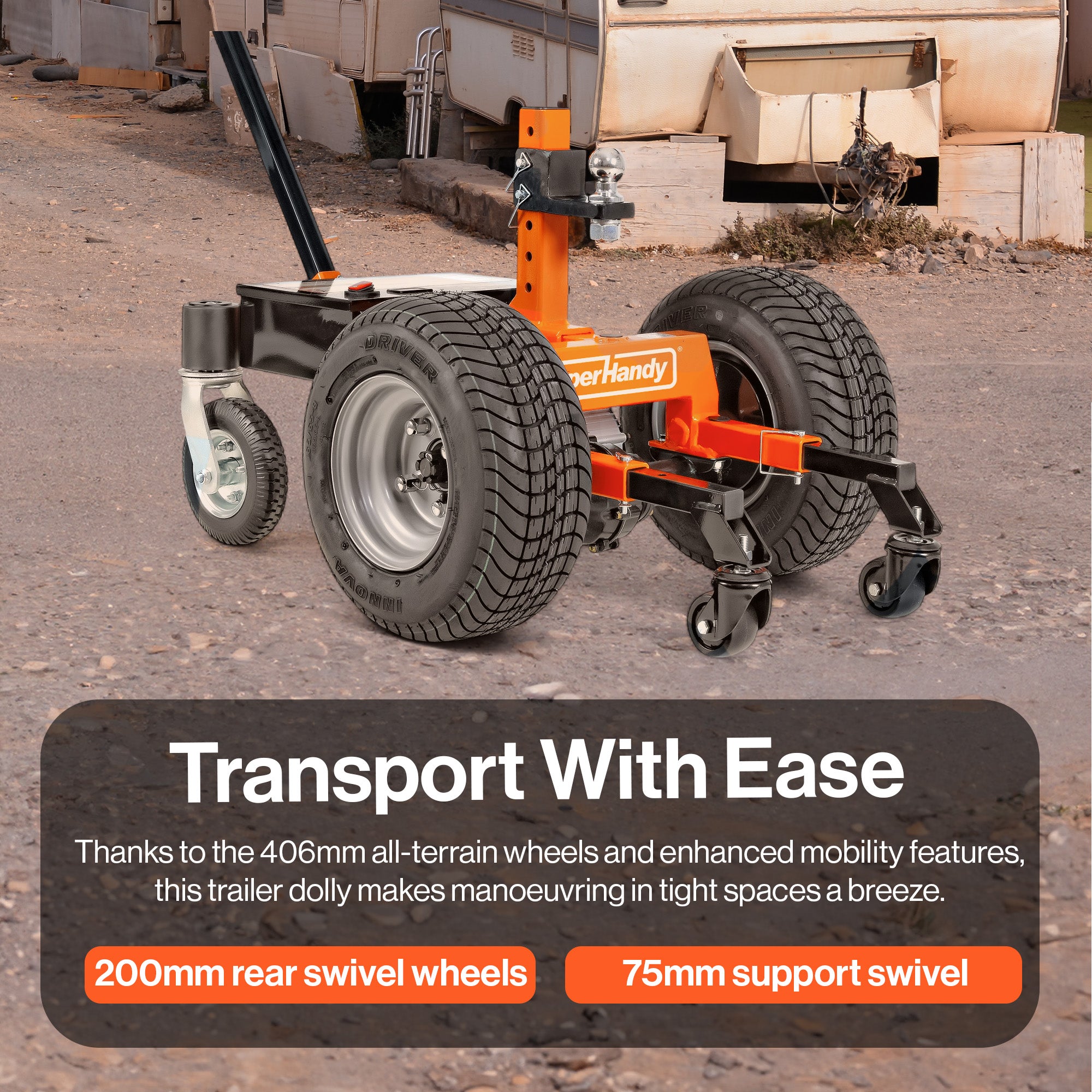 SuperHandy Electric Trailer Dolly Super-Duty 7500lbs Max Trailer Weight, 5500lbs for Boats, 1100lbs Tongue Weight, All-Terrain Wheels Ideal for RVs, Toy Haulers, Car Trailers, and Campers
