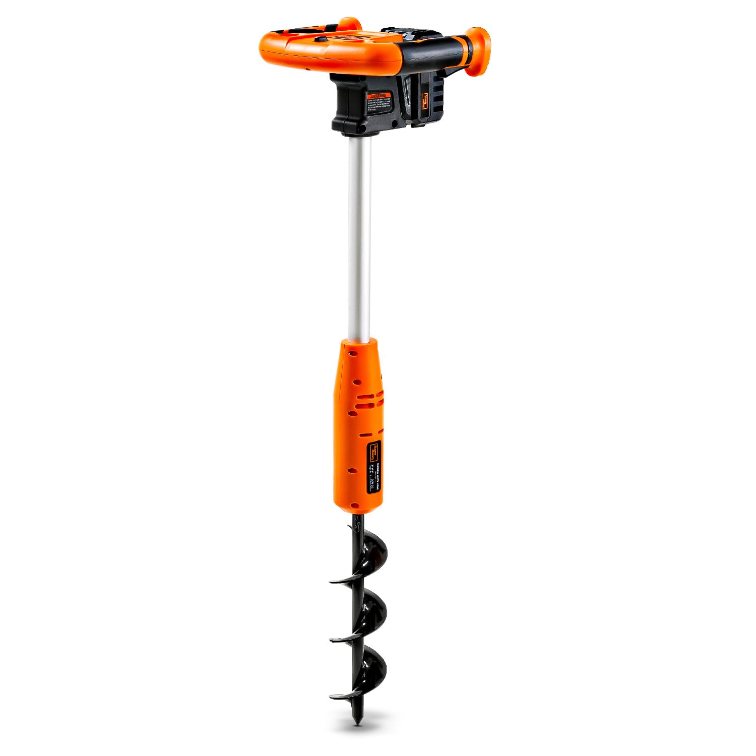 SuperHandy Earth Auger Electric Power Head w/ 30cm x 8cm Auger Bit 20V 4Ah Rechargeable Battery/Charger for Earth Burrowing/Drilling & Post Hole Digging