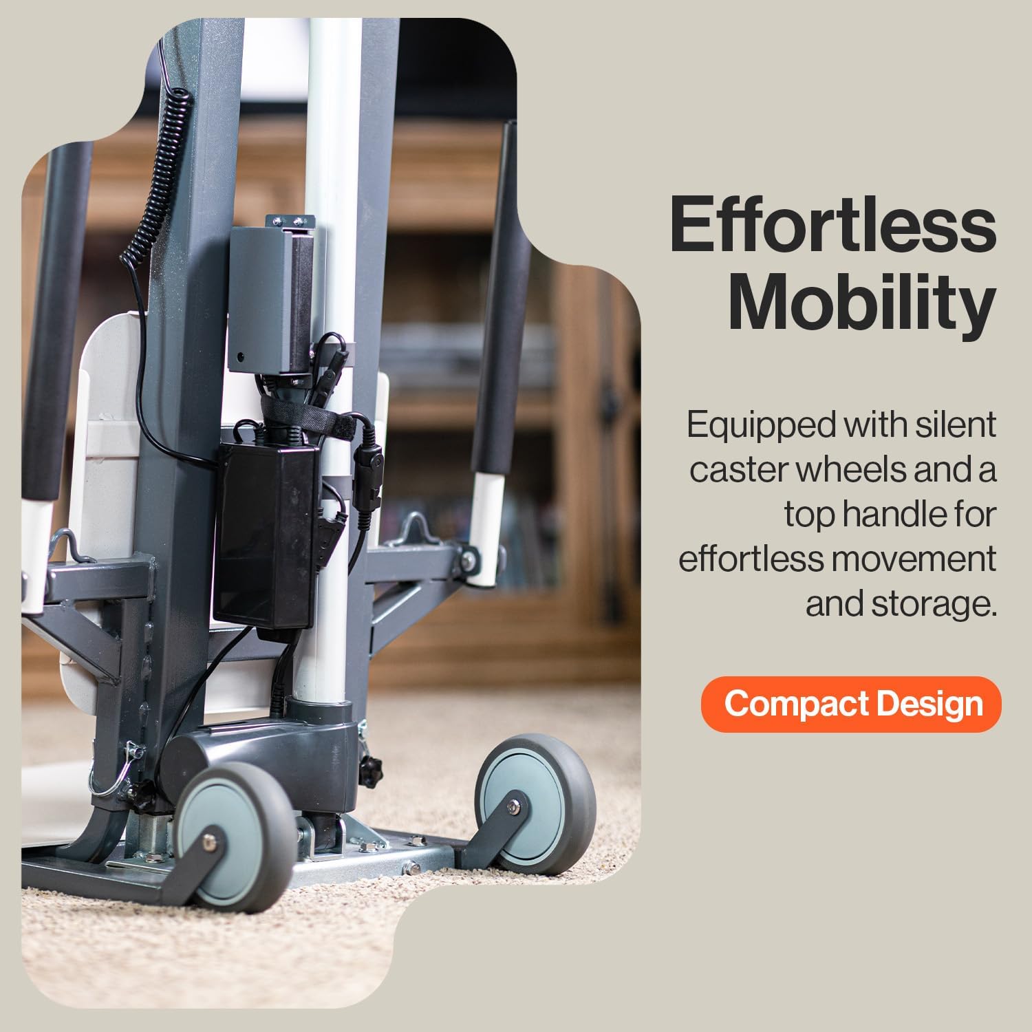 SuperHandy GoRise FS Electric Floor to Stand Lift for Seniors and People with Disabilities - 227 Kg Capacity, Standing Assistance, Portable, Adjustable, Ergonomic, Easy Storage [Patent Pending]