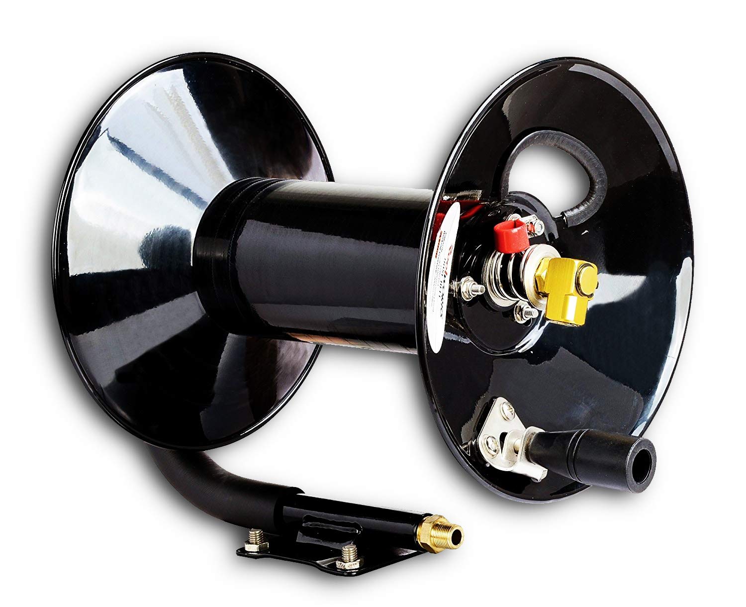 ReelWorks Air Hose Reel Tool Retractable Hand Crank 9.5mm x 30m 20 Bar Max Heavy Duty Steel Construction (Hose Not Included)