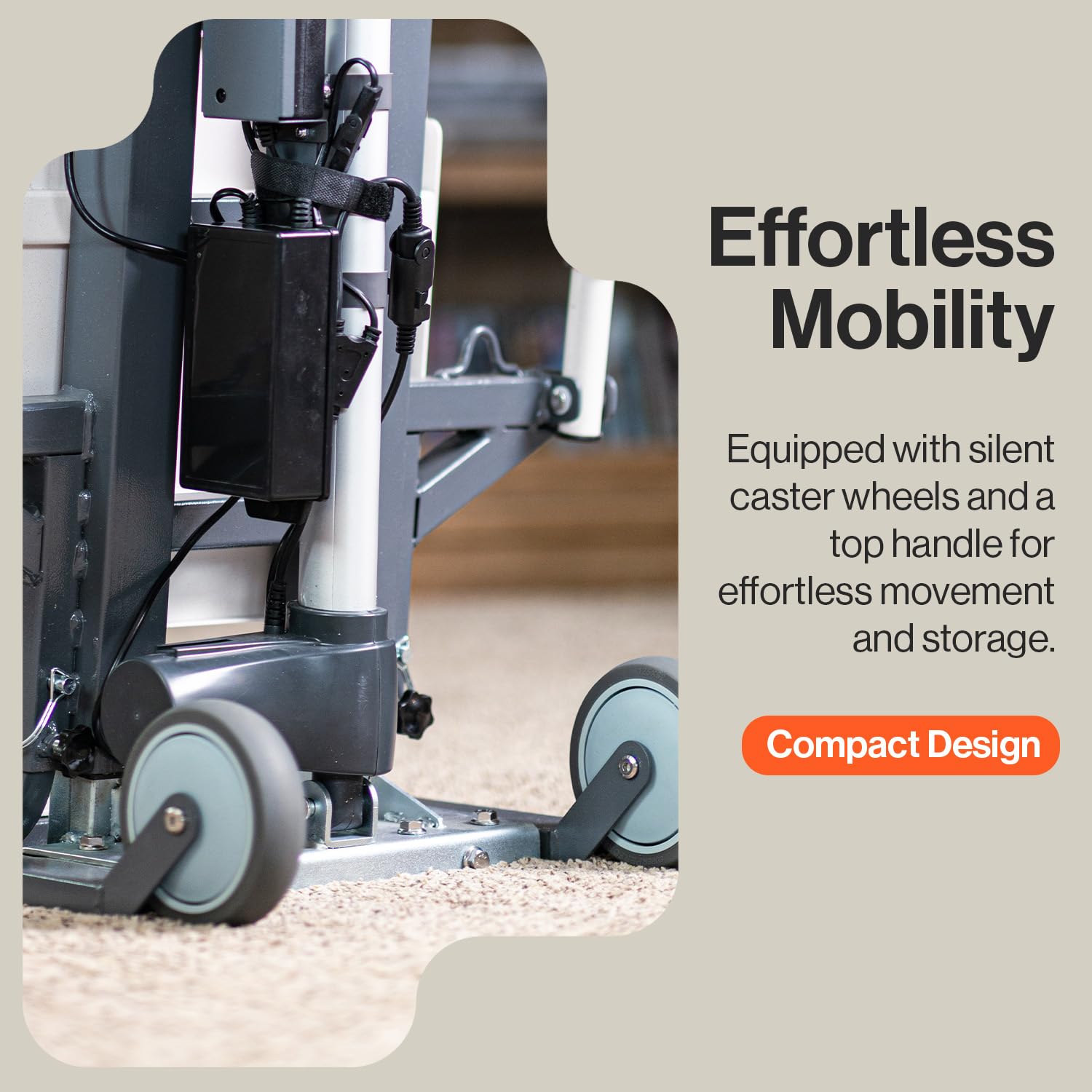 SuperHandy GoRise FS Electric Floor to Stand Lift for Seniors and People with Disabilities - 227 Kg Capacity, Standing Assistance, Portable, Adjustable, Ergonomic, Easy Storage [Patent Pending]