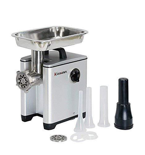 Kitchener Meat Grinder Sausage Stuffer Elite 1/2 HP 240 LBS Per/Hr 370 Watts Electric Super Heavy Duty Aluminum Body Commercial Grade Stainless Steel- Great Circle UK